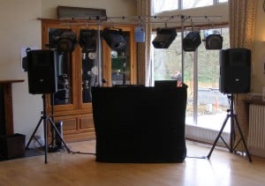 Mobile Disco Sevenoaks Wildernesse Golf Club Disco Setup